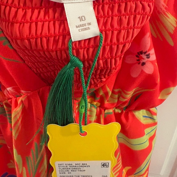 Chelsea & Violet Vibrant Red Tropical  Maxi Dress Size 10 - Picture 6 of 8